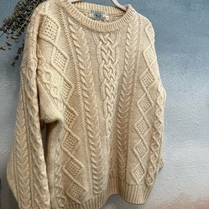 Blarney Woolen Mills Large Cream Wool Sweater